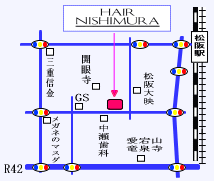 HAIR NISHIMURA map
